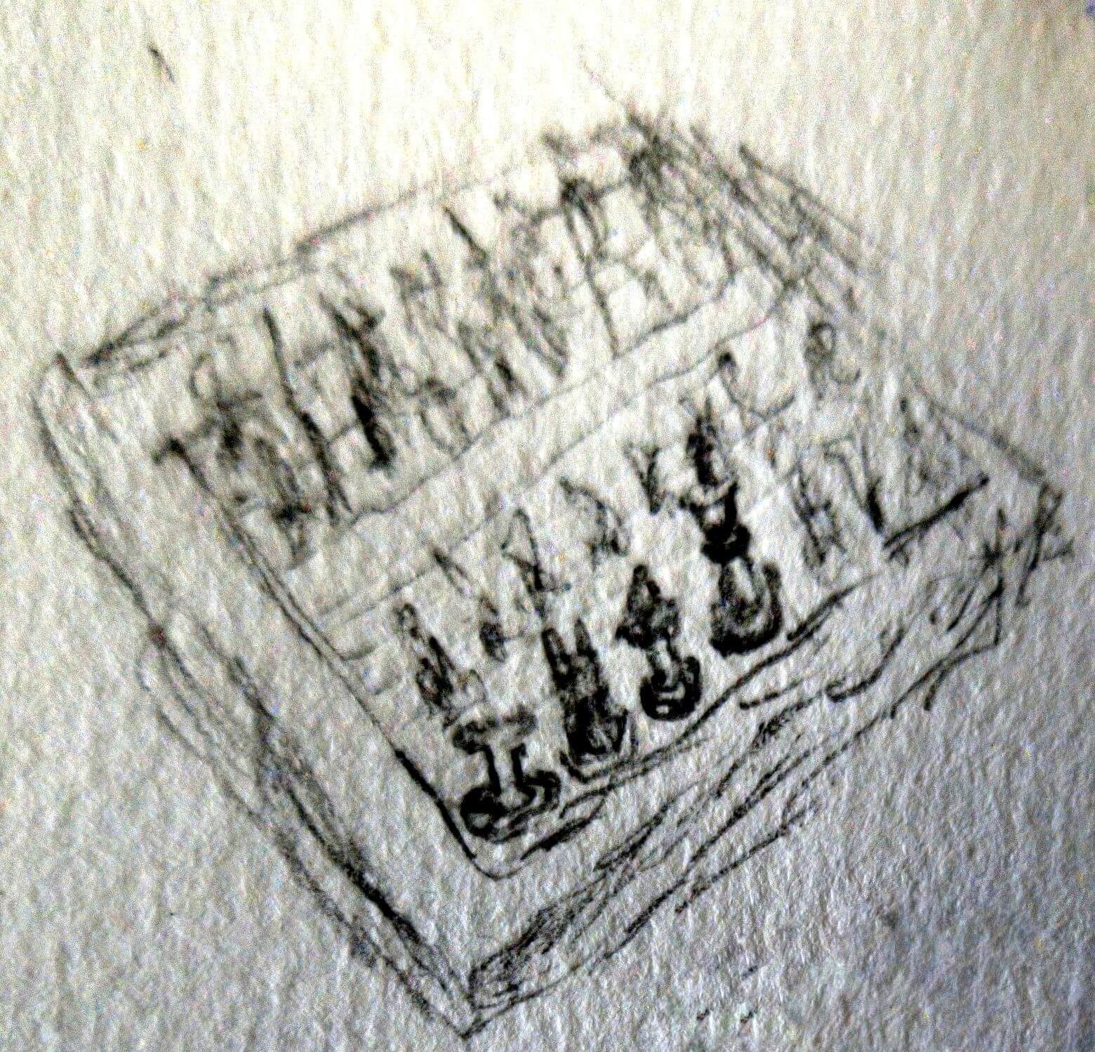 Drawing of chess board