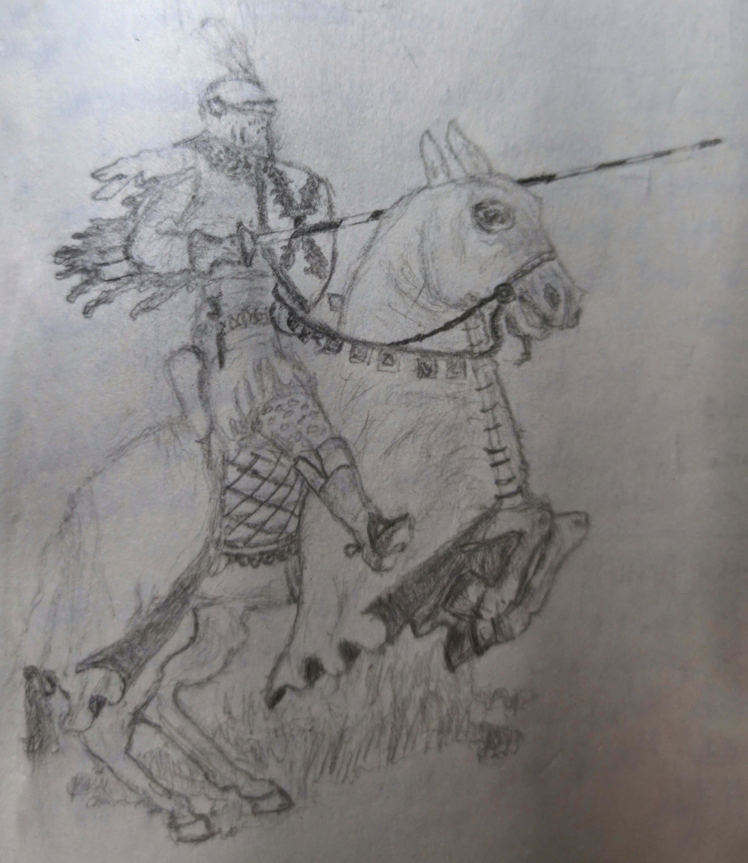 Drawing of a knight